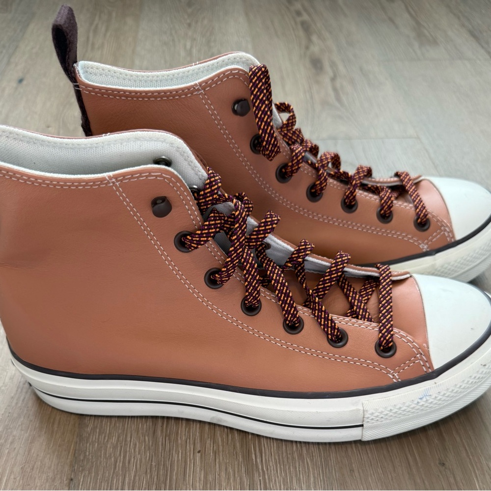 Converse Chuck Taylor All Star Lift Hi platform sneakers leather Size 10
